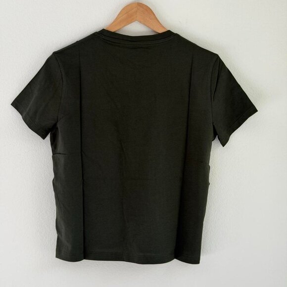 Everlane The Box Cut Tee in Essential Cotton in Dark Green, Size Small - Picture 8 of 8
